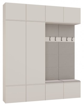 Garderoba HAGA IV 2Sz2W KASZMIR BEŻ 2x Szafa + 2x Wieszak