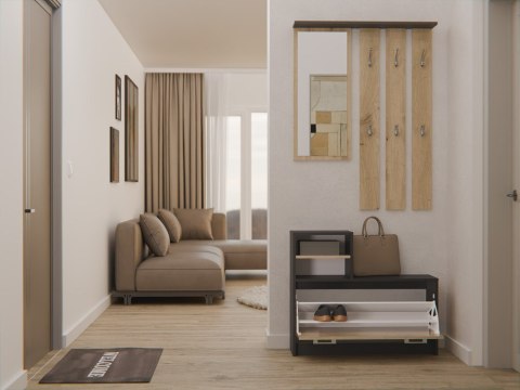 Garderoba VERA ANTRACYT DĄB ARTISAN