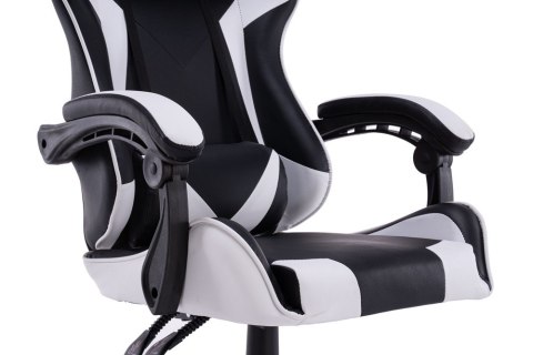 Zestaw BIURKO DANY Narożne ANTRACYT / DĄB ARTISAN + Fotel REMUS BIAŁY