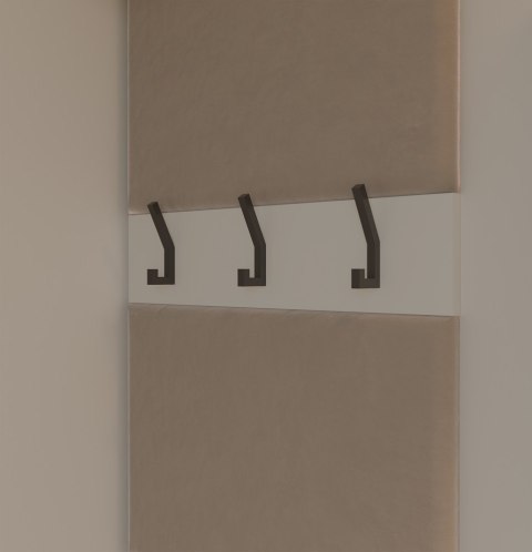 Garderoba HAGA 1W2S Wieszak 2 Szuflady Do Korytarza KASZMIR BEŻ 238x50x35
